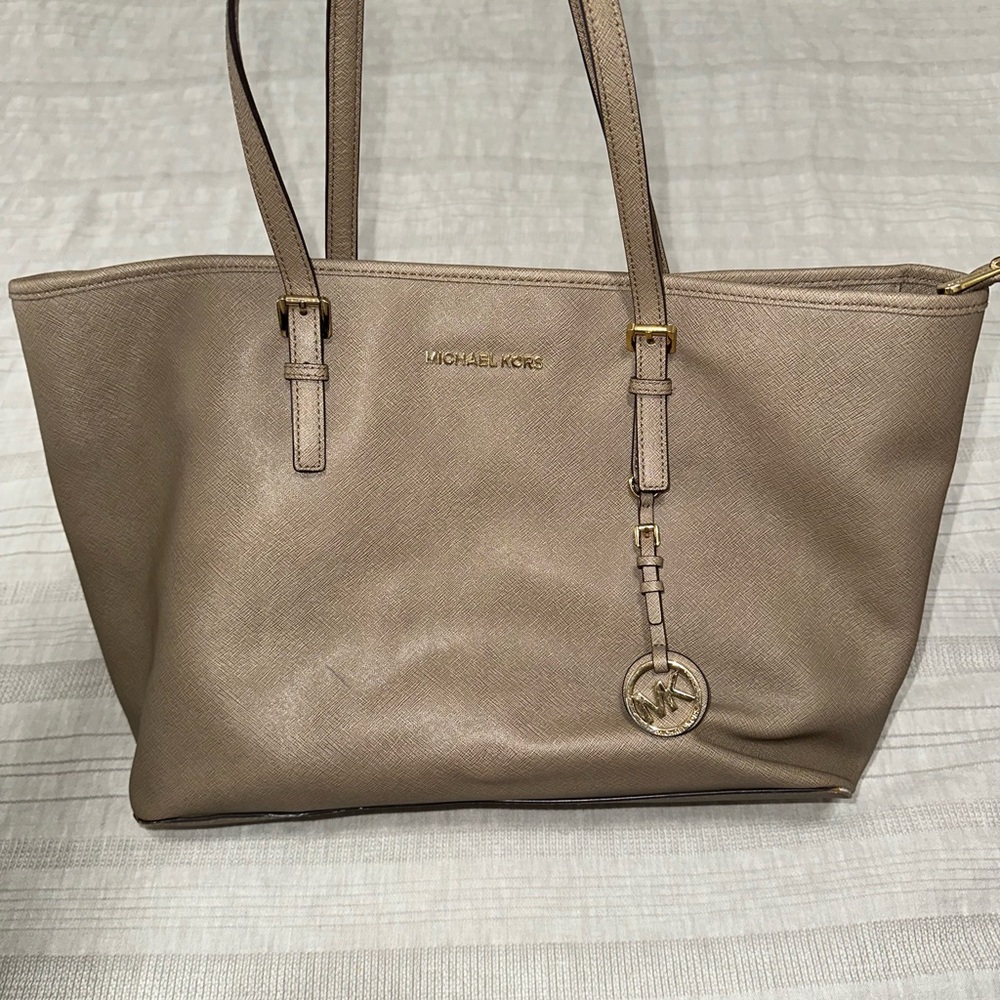 Michael Kors Tan Leather Tote Bag